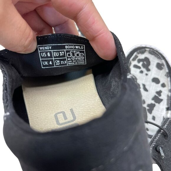 Hey Dude Wendy Boho Cow Wild Size 6 Shoes Cloud Slip On Sneakers - Picture 3 of 7